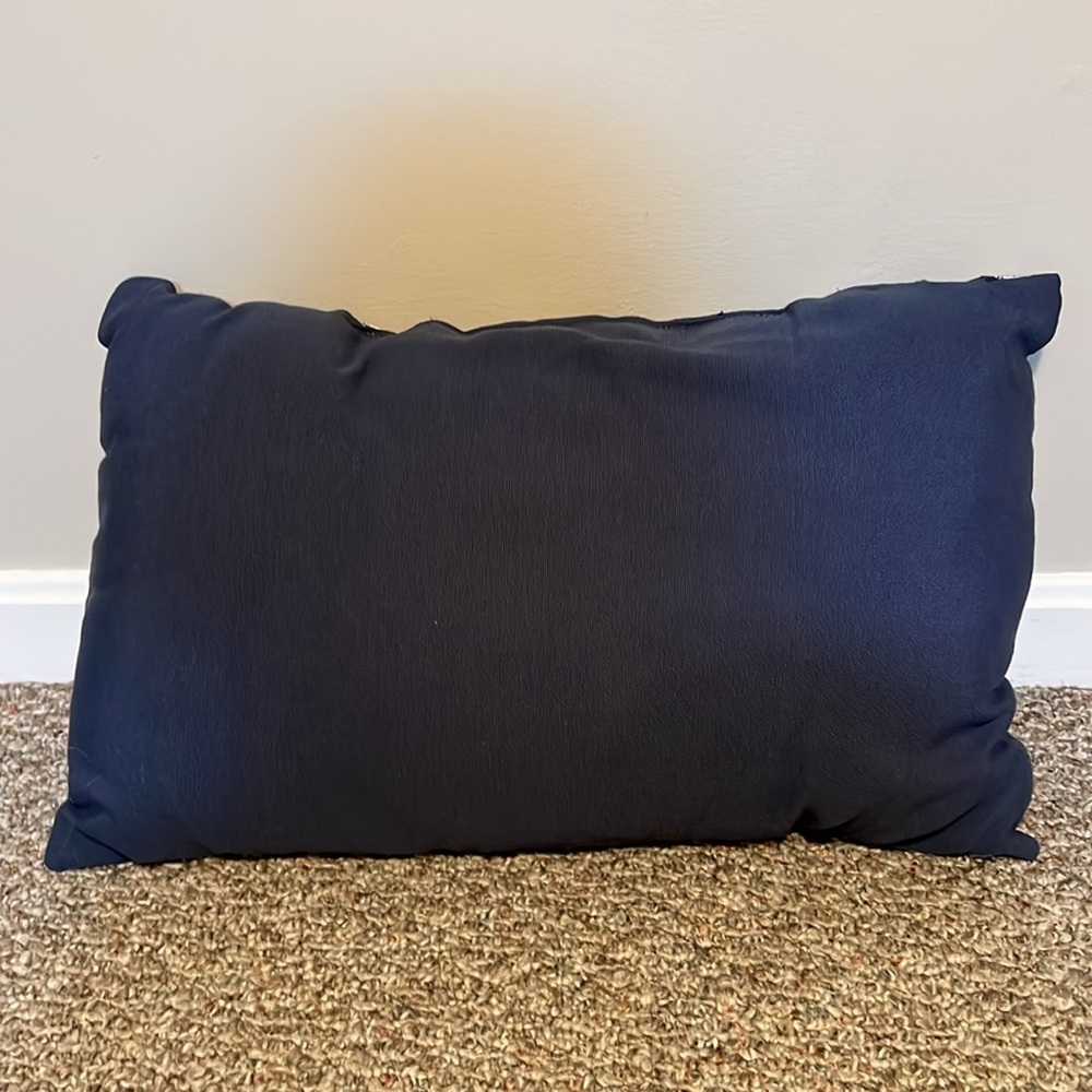 Nautical Blue With White Embroidered Anchors Pillow-See Photos - Picture 2 of 7